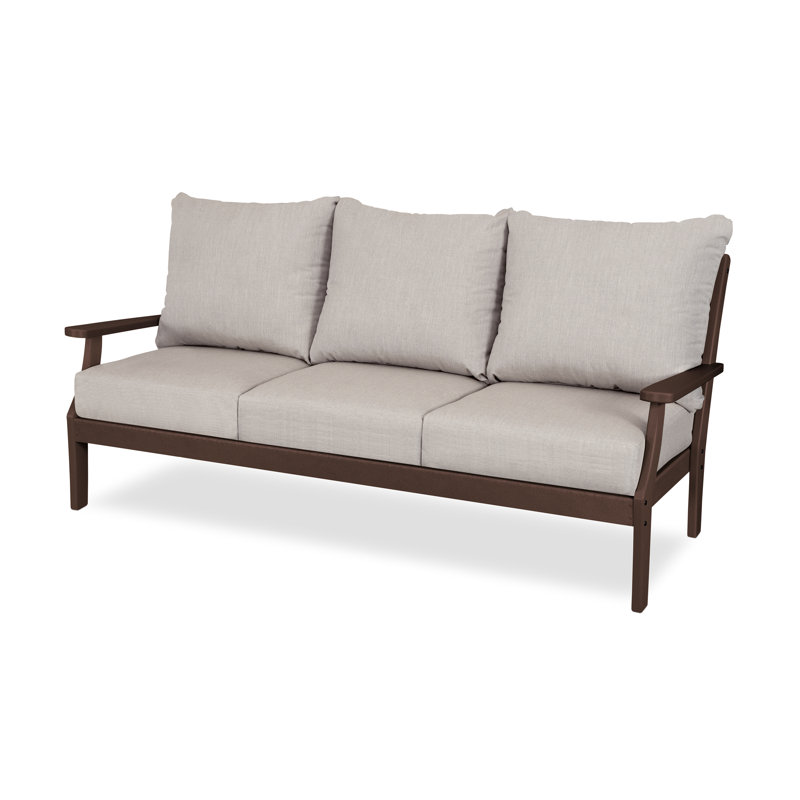 Braxton 73.88'' Wide Patio Sofa, Mahogany