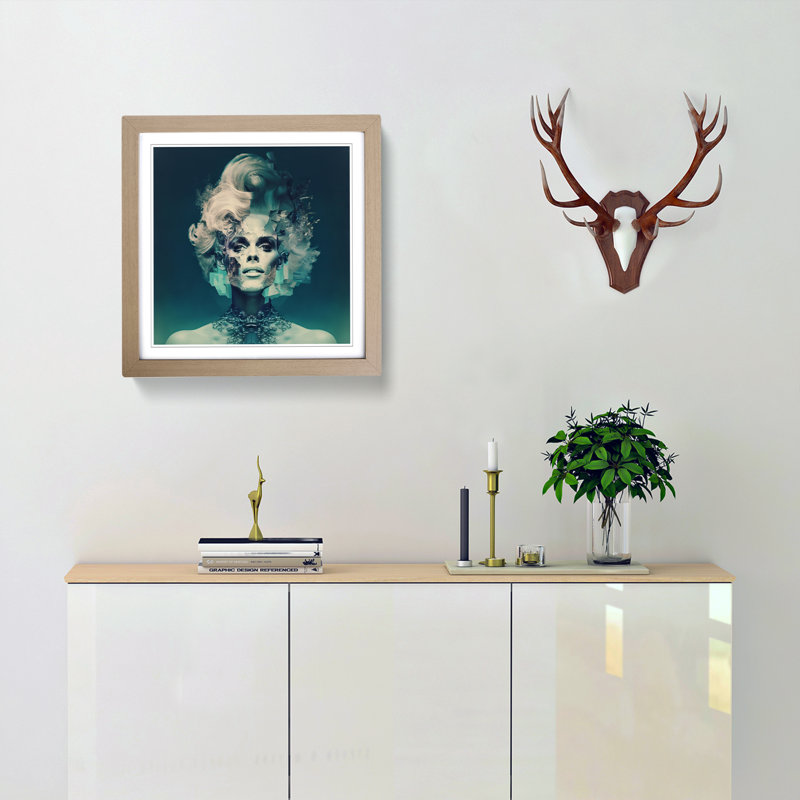 Single Picture Frame Print on Wood, Oak