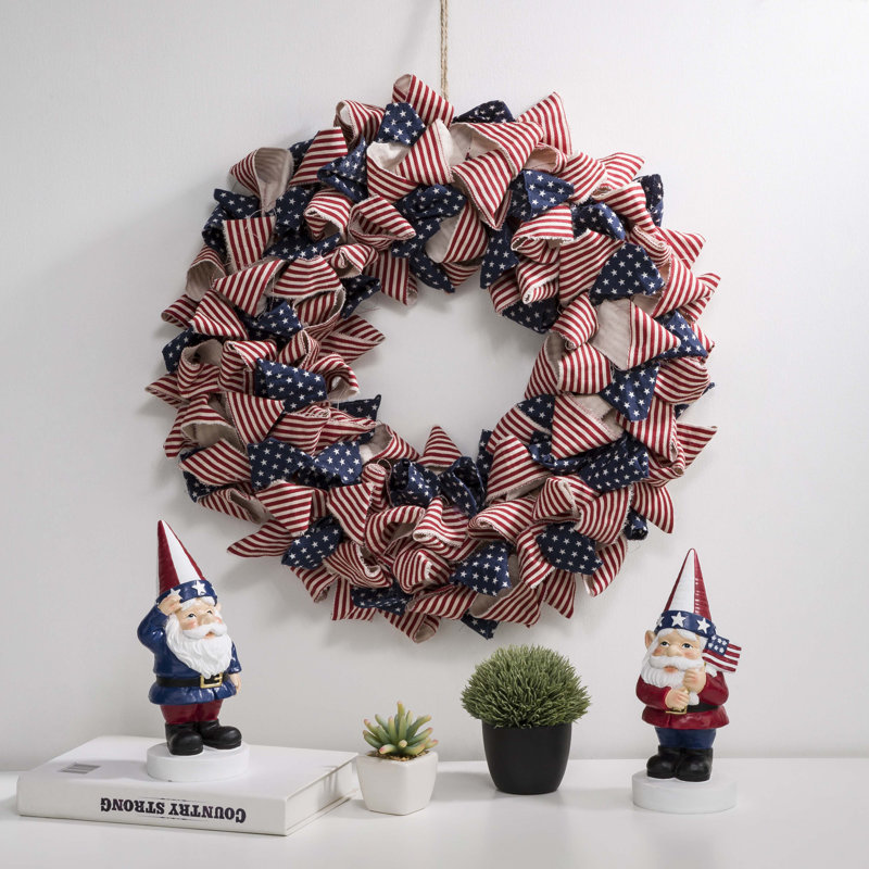 Couronne en polyester 18,89 po Patriotic and Stars