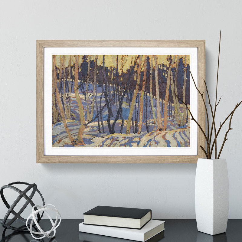 Snow Shadows by Tom Thomson - Picture Frame Painting, Oak Framed, 36cm H x 48cm W x 2cm D