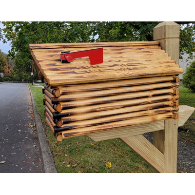 Amish Log Cabin Mailbox, Handmade