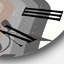 Abstrait arc-en-ciel soleil et lune dans les tons de terre III - horloge murale moderne-60327477