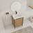 24'' Single Bathroom Vanity with Resin Top