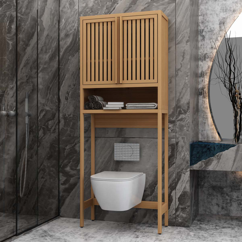 Armoire de rangement au-dessus de la toilette