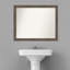 Miroir mural non biseauté en bois franc Moka-1868621066