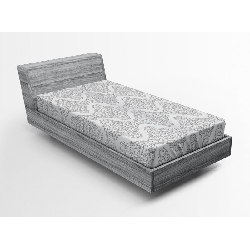 Microfiber Damask Fitted Sheet, Twin Fitted Sheet