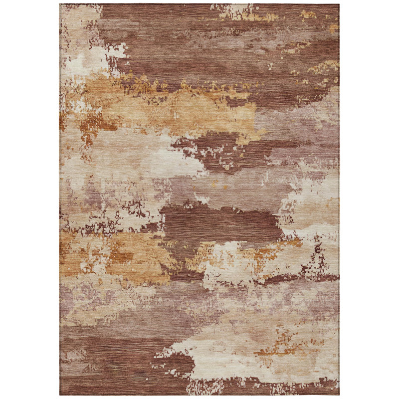 Machine Washable Indoor/Outdoor Karr ACN2372 Abstract Rug, Rectangle 8' x 10'