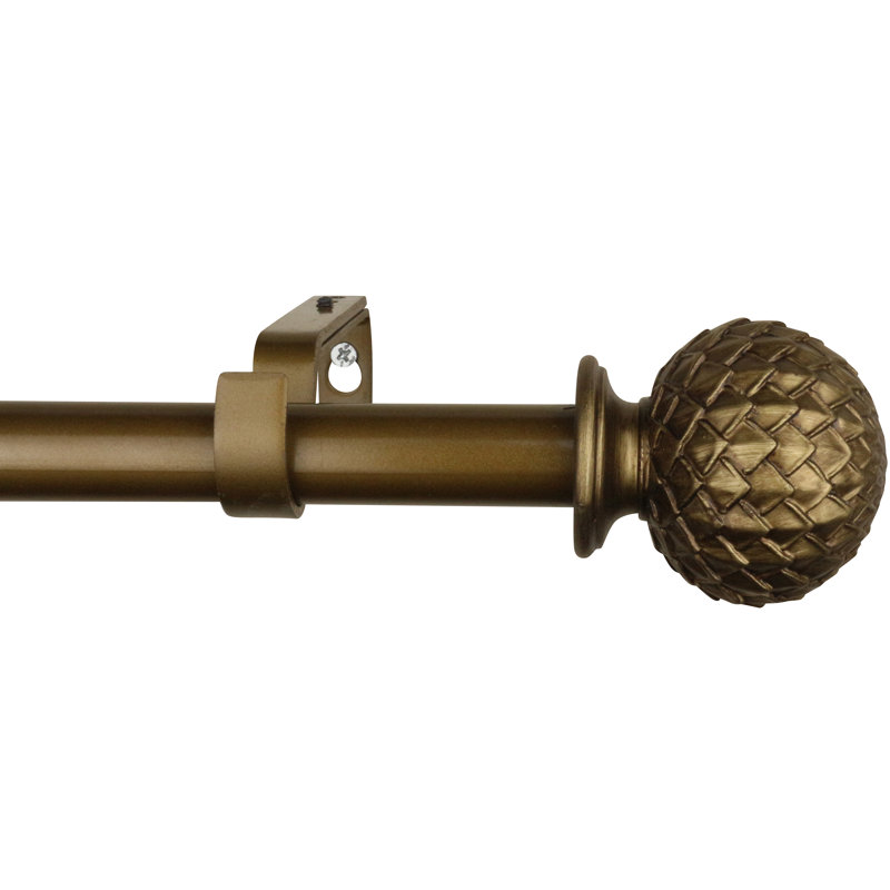 Tringle à rideaux simple Handal, l 84 po à 120 po, Doré de la Renaissance