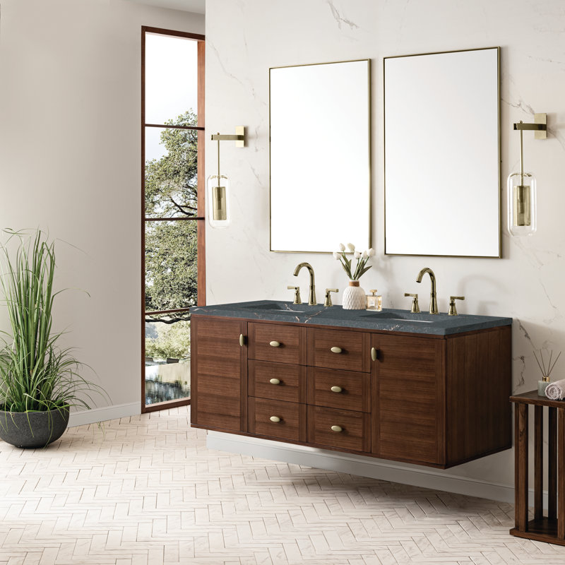 Amberly 60'' W Double Vanity, Parisien Bleu