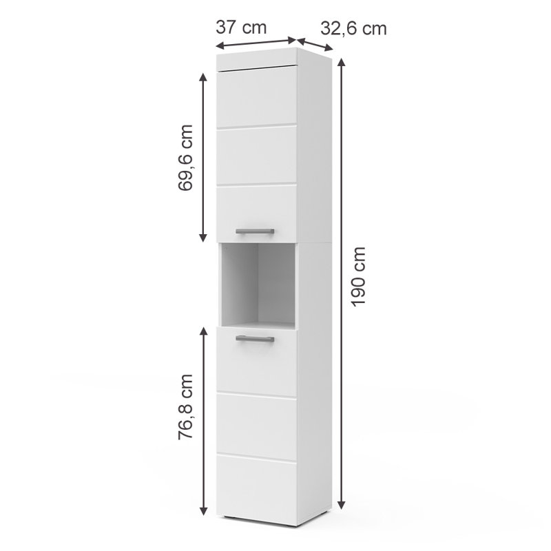 Bertolino 37Cm W x 190Cm H x 32.6Cm D Tall Bathroom Cabinet