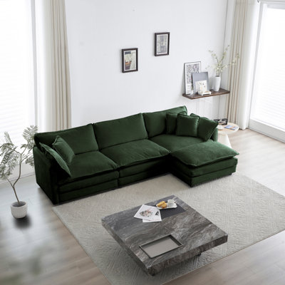 Canapé modulaire surdimensionné en L avec repose-pieds réversible Free Combination Comfy Upholstery