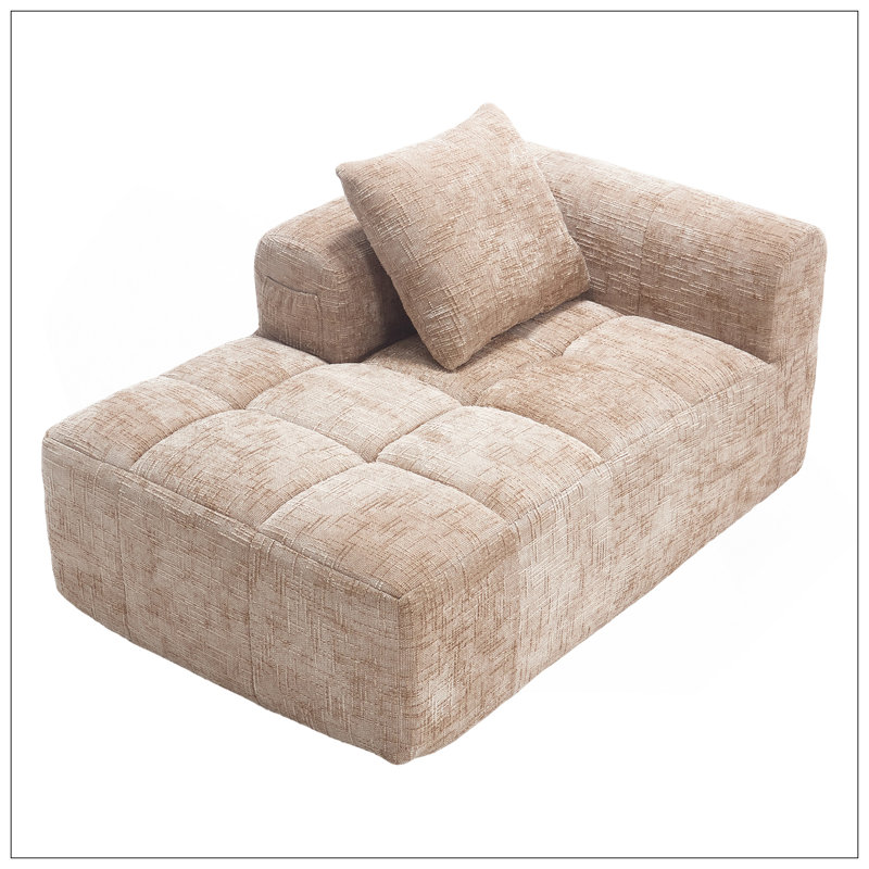 Canapé en chenille, canapé modulaire minimaliste pour salon, chambre à coucher et salon d'appartement, Kaki