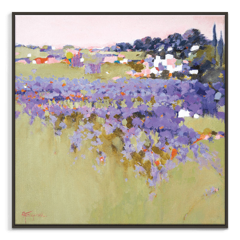 Summer Tango by Catherine Fitzgerald - Painting, 76cm H x 76cm W x 5cm D, Black Framed Canvas
