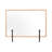 Bi-Office partition, splashback glass board, metal clips, MDF frame, 90 x 60cm.