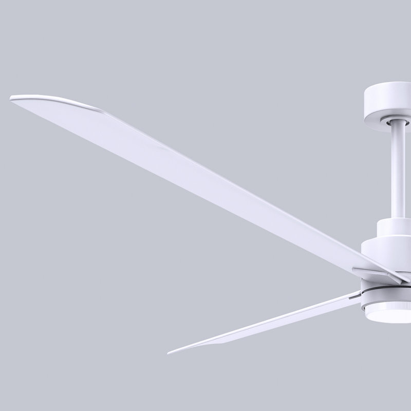 Ventilateur de plafond Alessandra, Blanc mat, Blanc mat, 72"