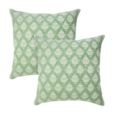 Coverton Ox Bay Hand Woven Geometric Cotton Pillow Cover