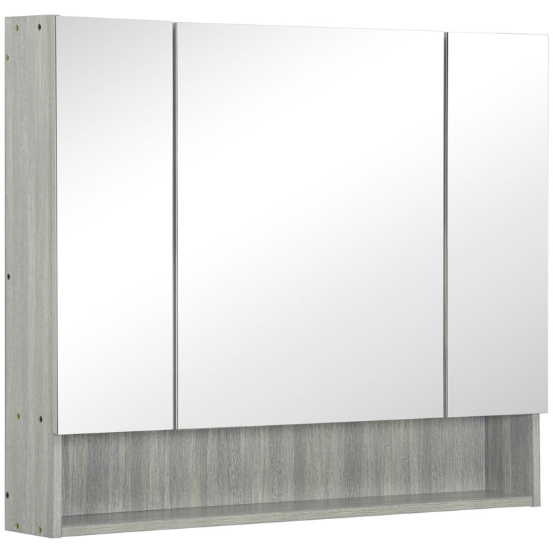150mm W 750mm H Wall Mounted Required Frameless Medicine Cabinet Mirror 5 Adjustable