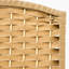 Paravent 6 panneaux, sangle de séparation d'intimité de 5,6 pi. Bois naturel, tissé à la main pour les sangles de chambre à coucher et de bureau à domicile, cloison de pièce.