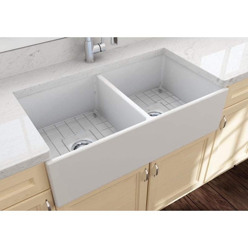 36'' L Kitchen Sink, Glossy White