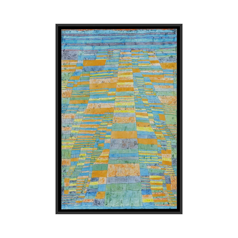 "itinéraire principal et contournement" par paul klee, reproduction d’art sur toile, H 26 po x l 18 po x P 1,5 po