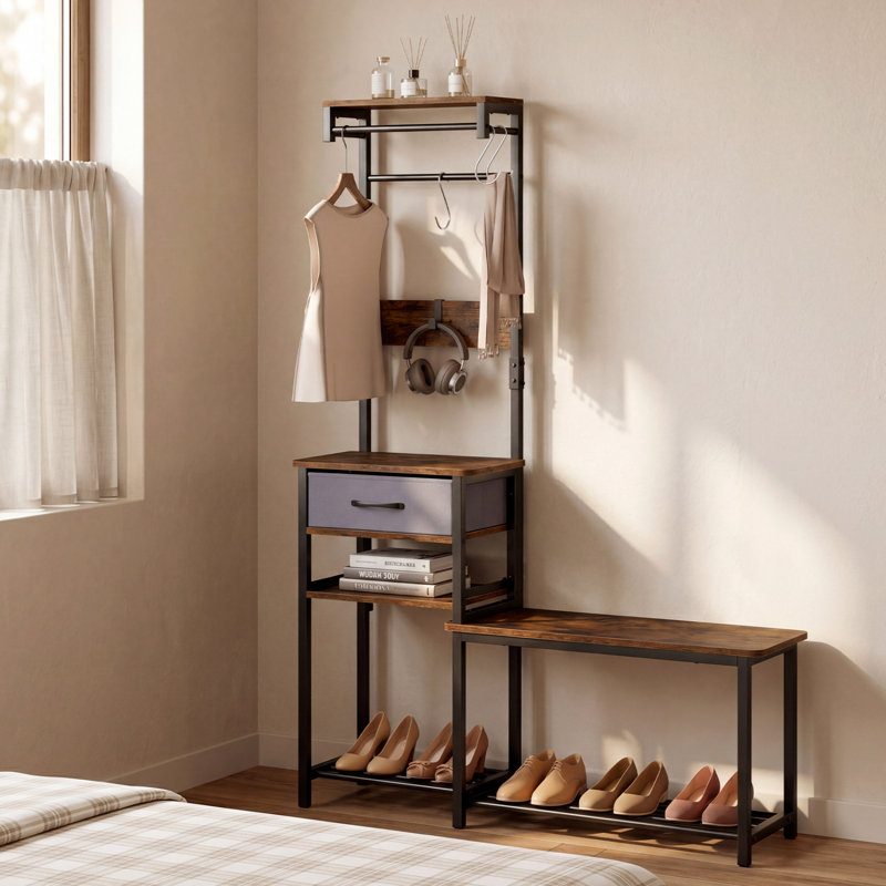 Freestanding 5 - Hook Coat Rack