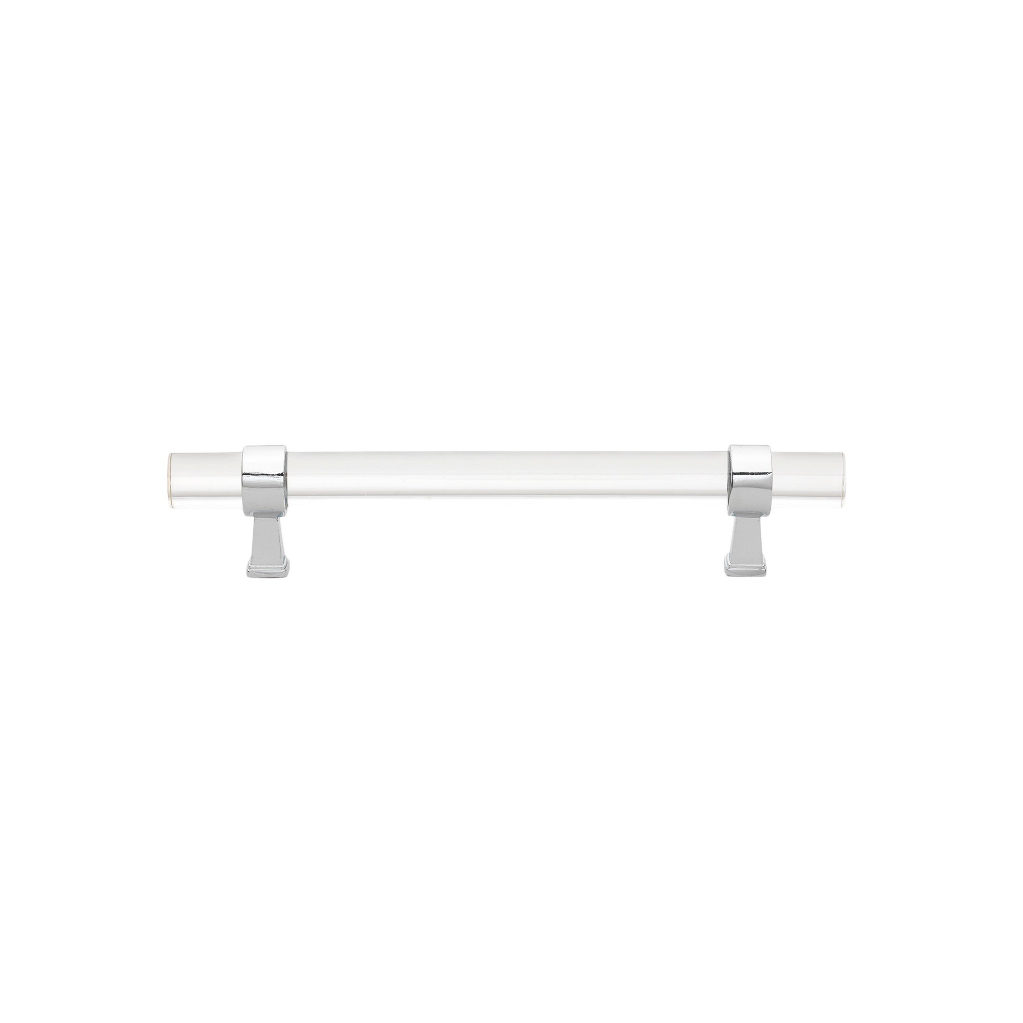 Acrylic Bar Pull, Polished Chrome, 5.0625"