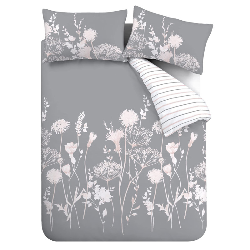 Machine Woven Sheet Set, Pink Grey