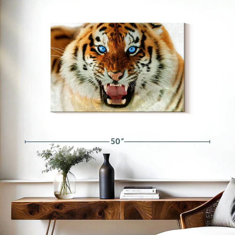 Brampt Furious Tiger, 24" H x 36" W