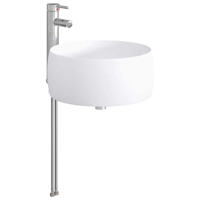 Belfry Bathroom 385mm W Metal Sink, Chrome