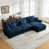 Chenille bleu