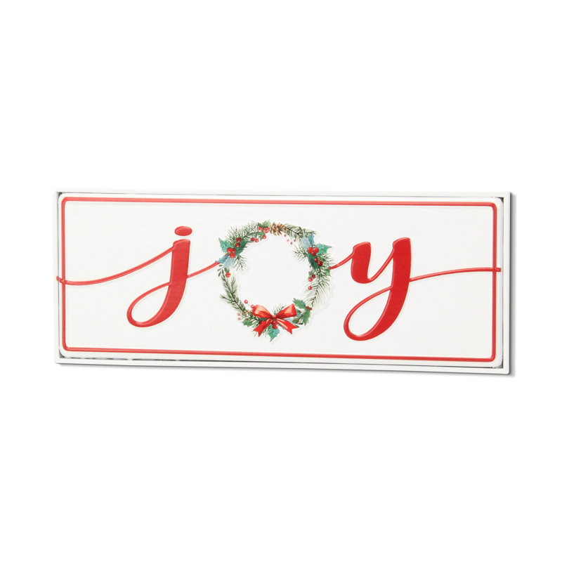 Plaque en métal Clara Holiday - Joy
