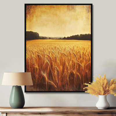 Golden Harvest Field II - Yellow Landscape Wall Art
