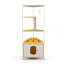 Tour d'angle pour chat, arbre à chat avec poteau à griffer, maisonnette pour chat avec poste d'alimentation et plateformes d'escalade, meubles pour animaux domestiques pour chats