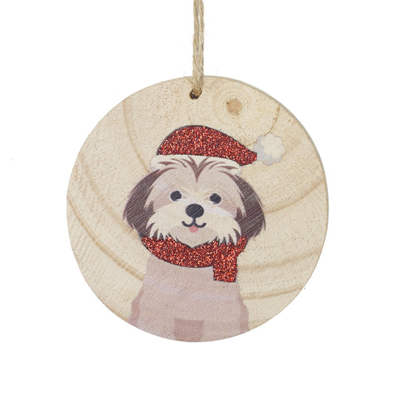 8cm Wood Animlas Bauble