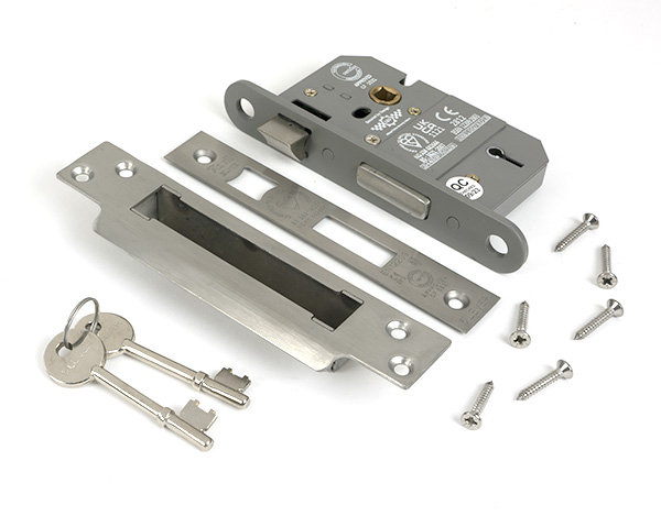 Lever BS Sash Lock, Satin Chrome