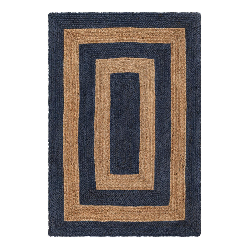 Morane Jute / Sisal Striped Indoor Rug, Rectangle 4'1" x 6'1"