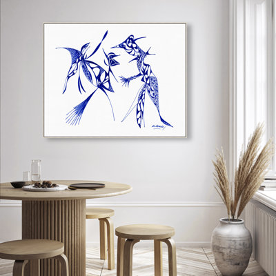 Manuel Roman - Dueling Herons Print by Oliver Gal