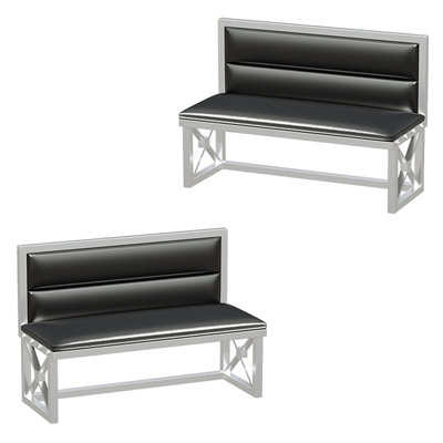 Banc rembourré en similicuir Simple