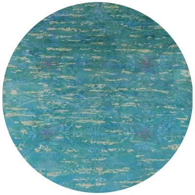 Tapis abstrait bleu sarcelle