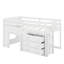 Lit mezzanine simple avec armoire et tablette-496998088
