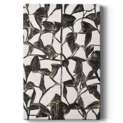 Floral sur toile tendue avec châssis CCxxv prêt à accrocher