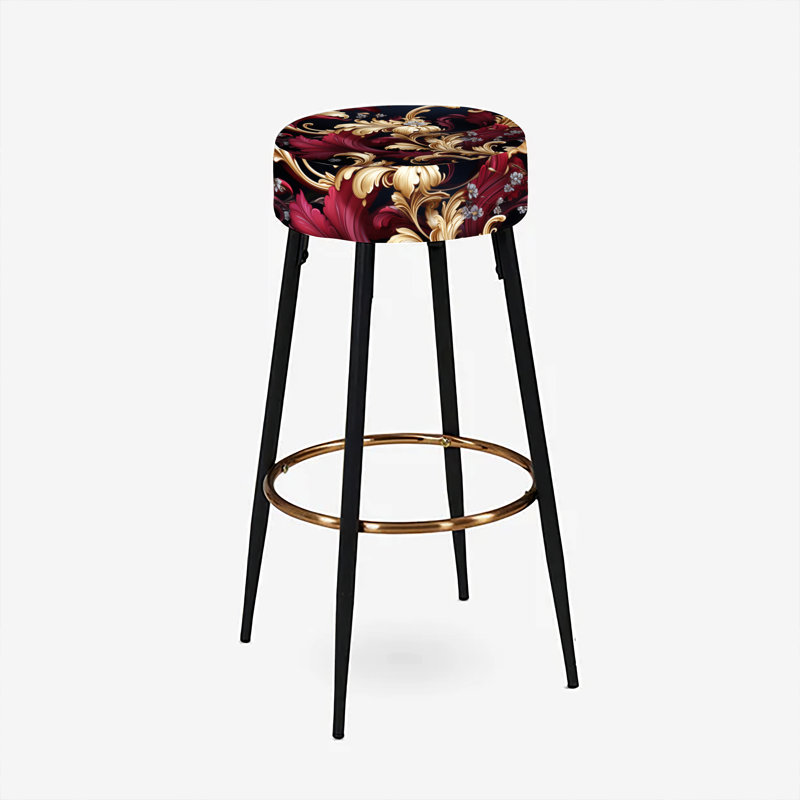 Ensemble de 2 tabourets de bar à motif victorien Opulents Royal Scrolls