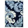 Tapis floral noir / gris