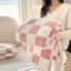 Checkered Lightweight Soft & Cozy Flannel Fleece Throw Blanket for Sofa & Bed in All Season-125344965-125344961