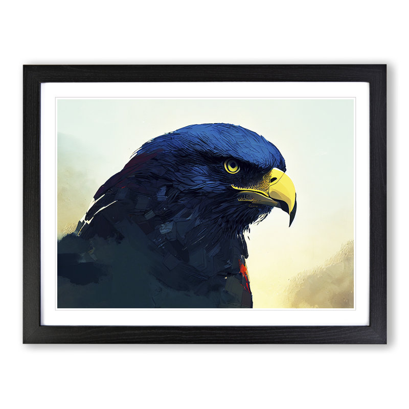 Eagle - Single Picture Frame Print, Black Framed, 46cm H x 64cm W x 2cm D