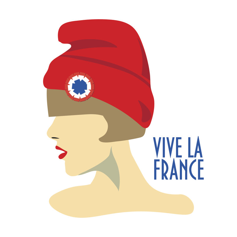 French National Day by Tatadonets - Wrapped Canvas Print, 122cm H x 122cm W