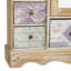 Boîte à bijoux en bois 7 tiroirs brun clair avec motifs patchwork