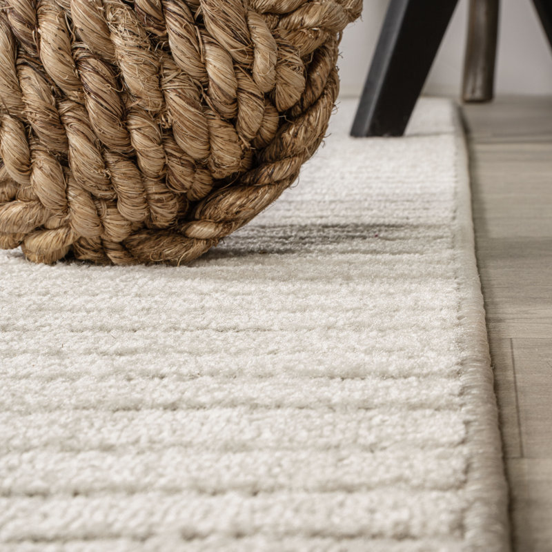 Tapis d'intérieur / extérieur à motif géométrique ivoire / crème Atzi, Rectangle 7 pi 10 po x 10 pi