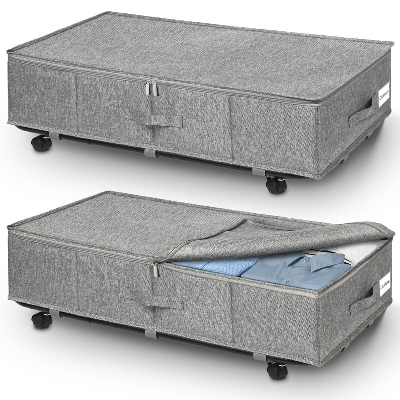 Ebern Designs Underbed Storage, Grey