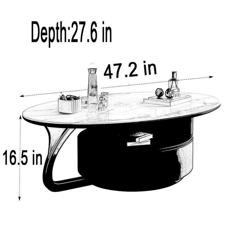 Table basse Luxury, Blanc